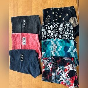 Fleo Shorts: Red Geometric